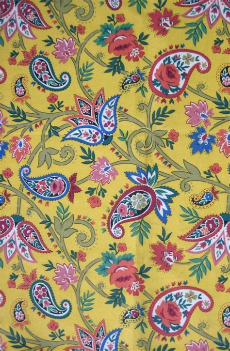 Cotton yellow paisley - photos from Red Letter Fabrics | Paisley art, Iranian art pattern ...
