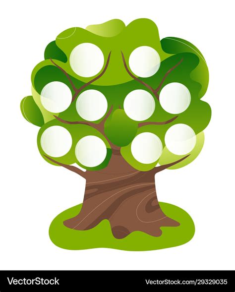 Family tree with blank space for photos Royalty Free Vector