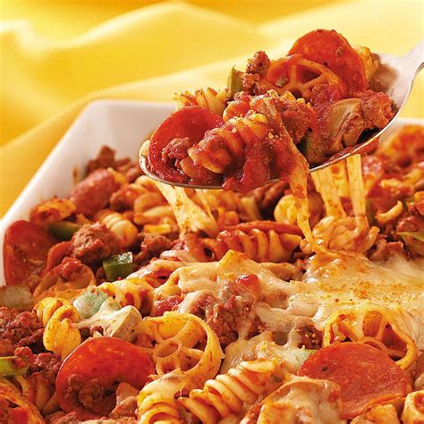 Cheesy Layered Pepperoni Pasta Bake