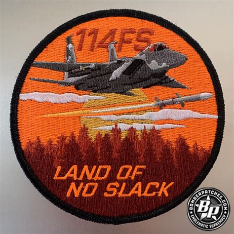 114th Fighter Squadron Land of No Slack, F-15C – Bomber Patches