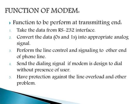 Overview of Modem