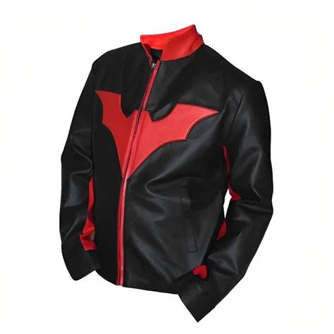 Batman Beyond Leather Jacket | Buy Now Bruce Wayne Red Jacket