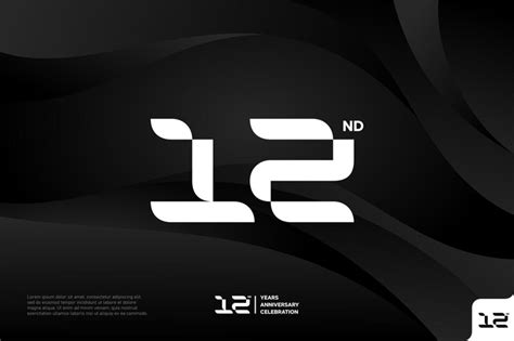 Premium Vector | Number 12 logo icon design 12nd birthday logo number ...