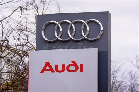 AUDI company logo editorial photography. Image of latvia - 176027352