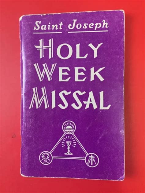 VINTAGE 1957 SAINT Joseph Holy Week Missal, Roman Catholic Pamphlet ...