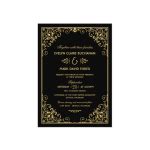Art Deco (Black Gold) Wedding Invitation - Luxury Wedding Invites