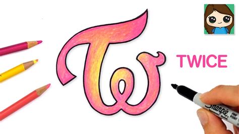 How to Draw the TWICE Logo 🎵K-pop Girl Group - YouTube