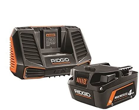 RIDGID 18V Lithium-Ion MAX Output 4.0 Ah Battery and Charger Starter Kit Shop On sale ...