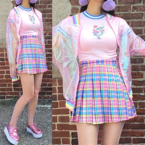 2019 KAWAII CANDY PASTEL RAINBOW SKIRT | Kawaii fashion outfits, Kawaii ...