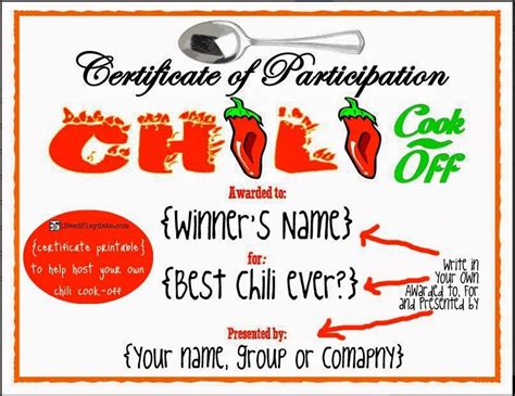 Hosting a Chili Cook-Off in 5 Easy Steps with Printables | Chili cook ...