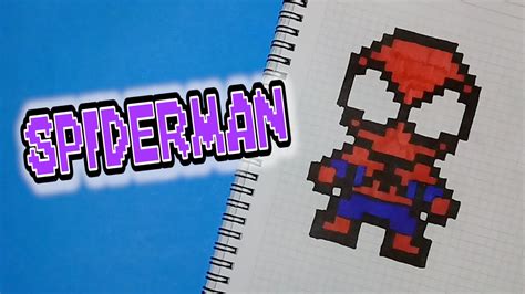 COMO DIBUJAR A SPIDERMAN PIXEL ART - PIXELADOS - YouTube