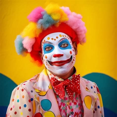 Premium Photo | Clown carnival face painting artiste with clown costume