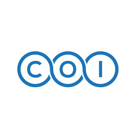 COI letter logo design on white background. COI creative initials ...