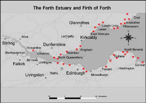 River Forth Estuary and the Firth of Forth - Map