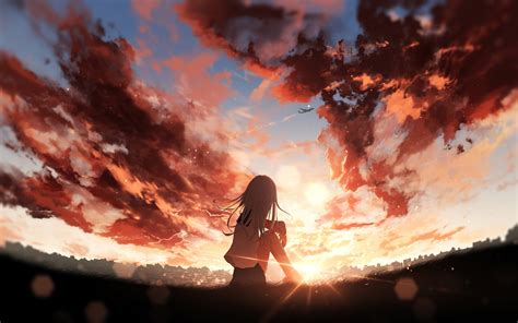 1680x1050 Anime Girl Watching Sunset 4k Wallpaper,1680x1050 Resolution HD 4k Wallpapers,Images ...