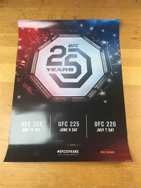 UFC 25 Years - 2018 Poster 224, 225, 226 – Sold Out Posters