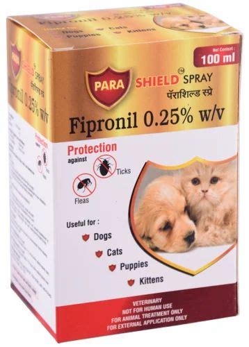 Parashield Fipronil Spray for Ticks & Fleas, Packaging Type: Bottle at Rs 380 in Pune