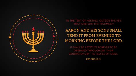 Bible Art Exodus 25-27 Aaron and his sons shall tend it from evening to ...