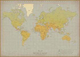 'Vintage World Map' Prints - The Vintage Collection | AllPosters.com