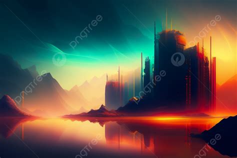 Landscape Abstract Imagination Colorful Fantasy Art Background, Fantasy Art, Abstract Landscape ...