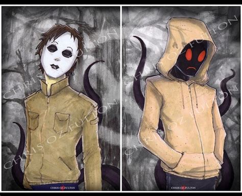 Hoodie Masky Proxies Creepypasta Poster Print Set of 2 By | Etsy