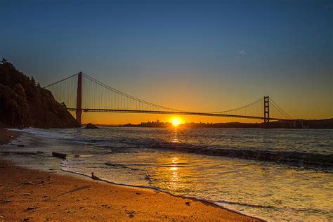 Sunrise at Golden Gate Bridge Photograph by Yajnesh Narayanaswamy - Pixels