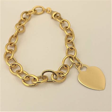 10k Gold Heart Charm Bracelet – Karat Gold