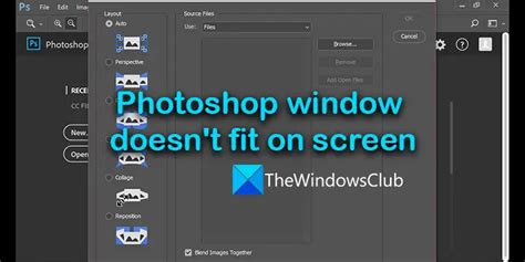 Photoshop window doesn't fit on my laptop screen