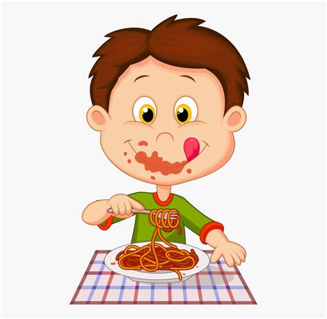 Boy Eating Spaghetti Clipart , Free Transparent Clipart - ClipartKey