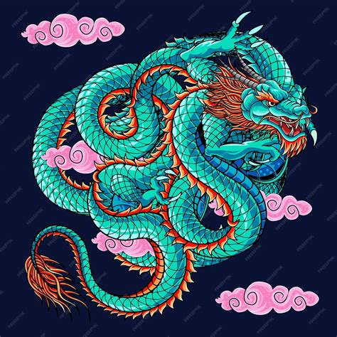 Premium Vector | Silhouette dragon tattoo pattern vector format