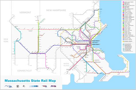 Fictional Massachusetts State Rail Map : boston