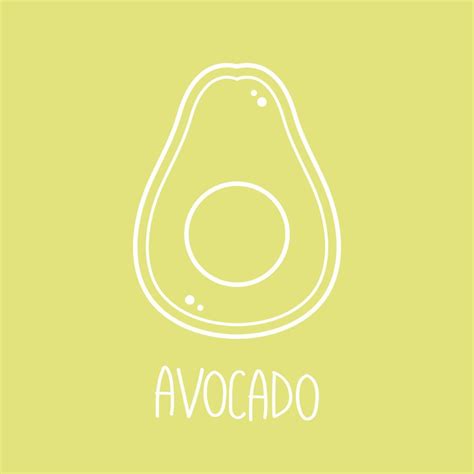 Avocado doodle symbol. Avocado logo design. 16807135 Vector Art at Vecteezy