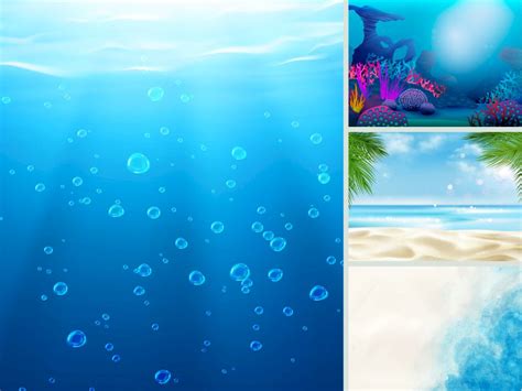 Tải mẫu Background biển vector, file AI, EPS, SVG, PNG, PSD miễn phí