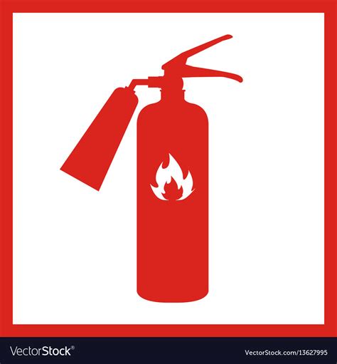 Fire extinguisher icon isolated on background Vector Image