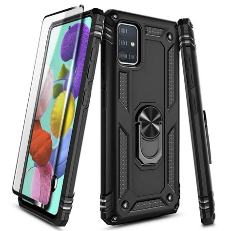 Samsung Galaxy A12 Phone Case with Tempered Glass Screen Protector ...