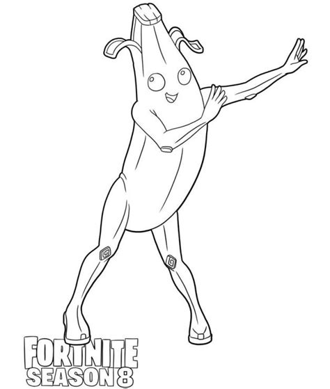 Fortnite Banana Coloring Pages