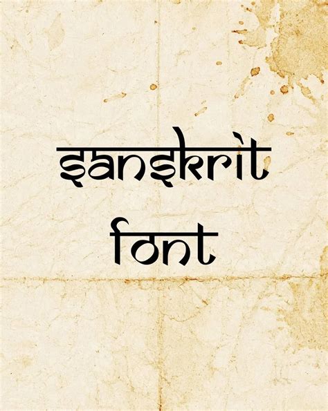 Sanskrit Font Free Download