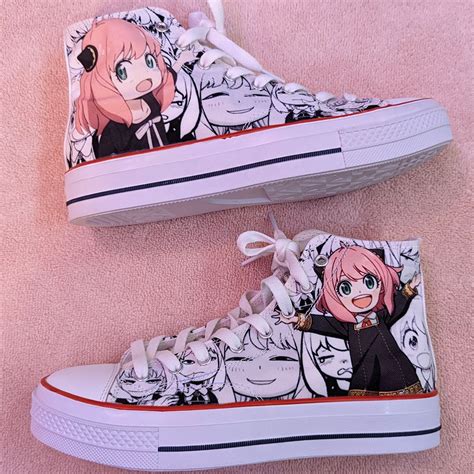 Converse Inspired Shoes, Anime Sneakers , Anime Shoes, Leather Shoes, Custom Shoes Athletic ...