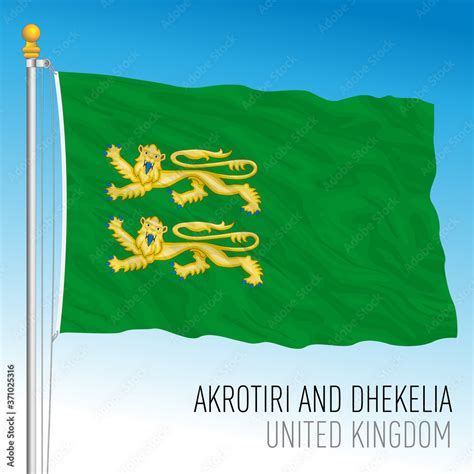 Akrotiri and Dhekelia UK territory in Cyprus flag, United Kingdom, vector illustration Stock ...