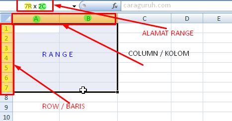 Apa itu RANGE , CELL, ROW, dan COLUMN pada Microsoft Excel - Blog Mas ...