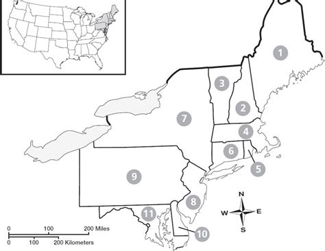 Northeast Region Map And Blank