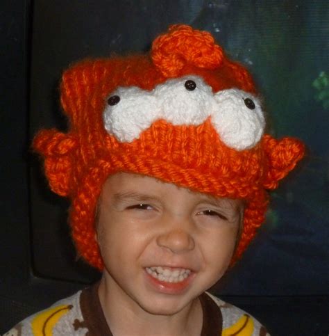 Free knitting pattern for Three Eyed Fish Hat and more movie and tv ...