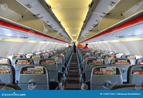 Interior of Jetstar Airbus A320 Editorial Photo - Image of passenger, screen: 153877246