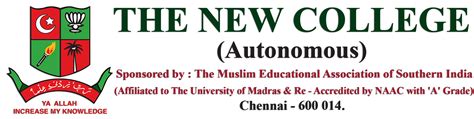 The New College, Chennai, Wanted Teaching Faculty - Faculty Teachers