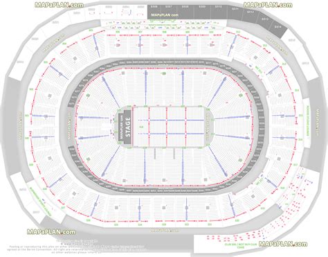 Vancouver Rogers Arena - Detailed seat & row numbers end stage full concert sections floor plan ...