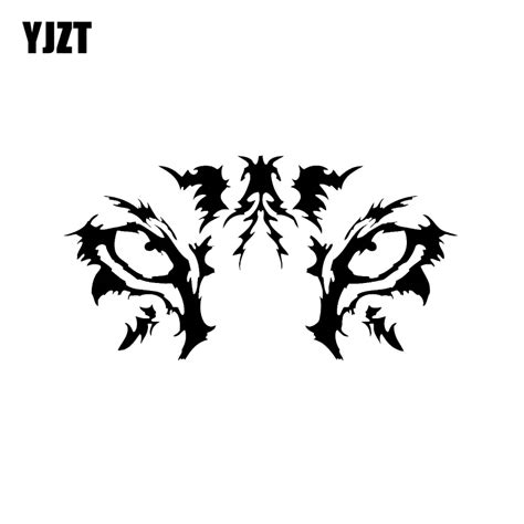 YJZT 16.4*8.6CM Wolf Of Animal Eyes Vinyl Graphics Graphics Silhouette Car Sticker Accessories ...