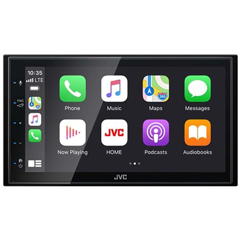 JVC Double DIN Fixed Face 6.8″ Mechless Digital Media Receiver with Bluetooth, Apple CarPlay ...