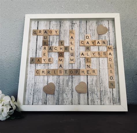 Family Frame Scrabble Wall Art Personalized Frame Scrabble - Etsy