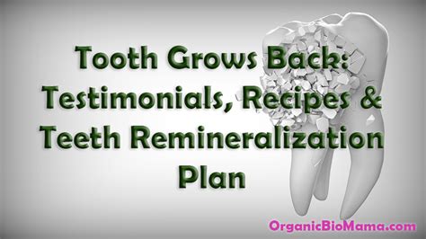 Tooth Remineralization Diet: Testimonials, Recipes & Supplements ...