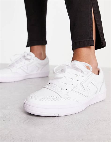 Vans Lowland trainers in white leather | ASOS